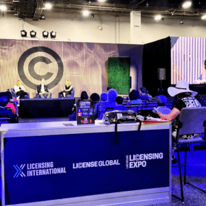 An image of a stage with a panel talk happening.