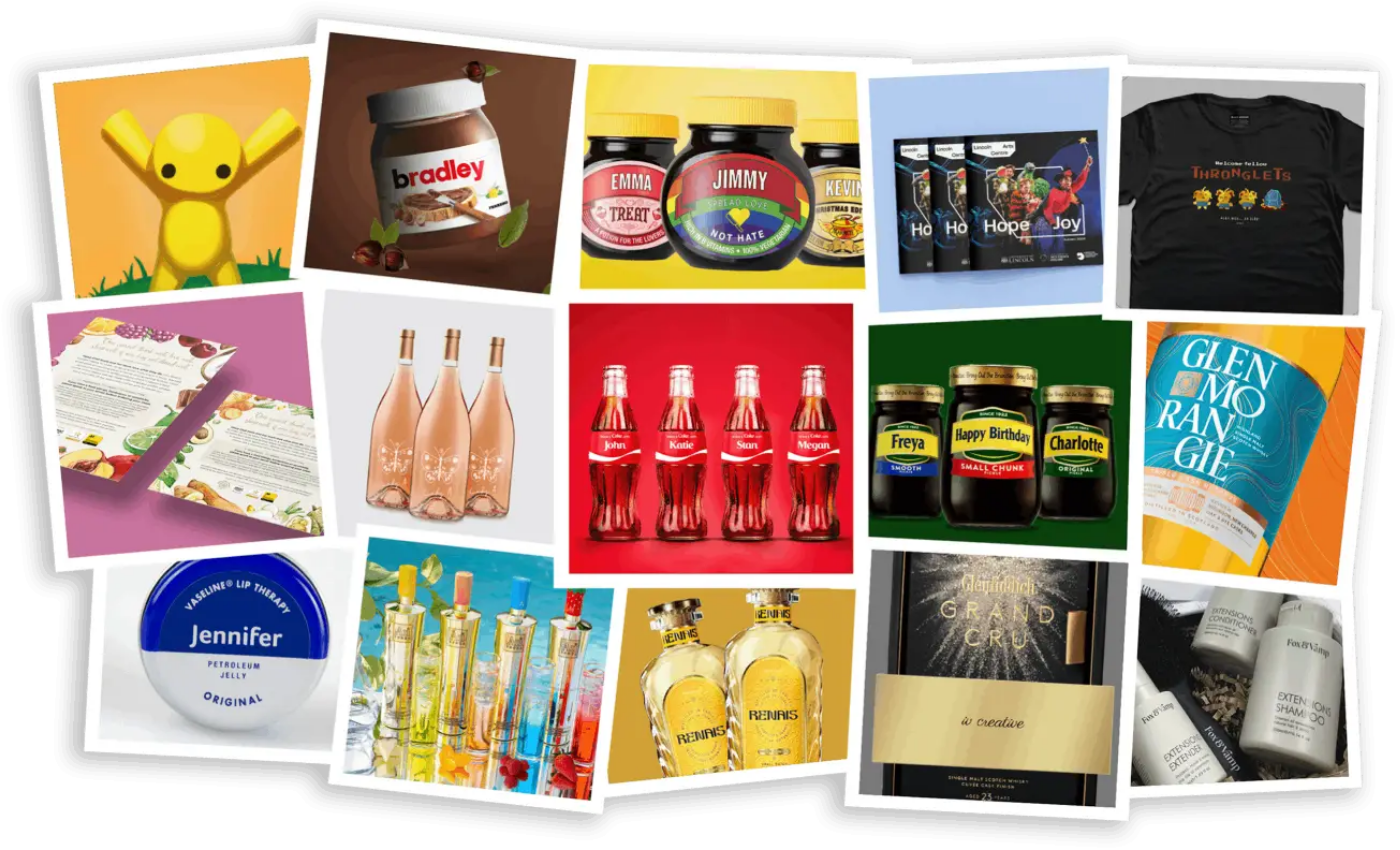 Banner with example brands including Coca Cola, Nutella, and Vaseline.